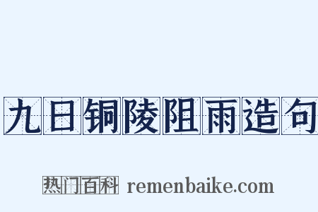 九日铜陵阻雨造句是什么意思的图片